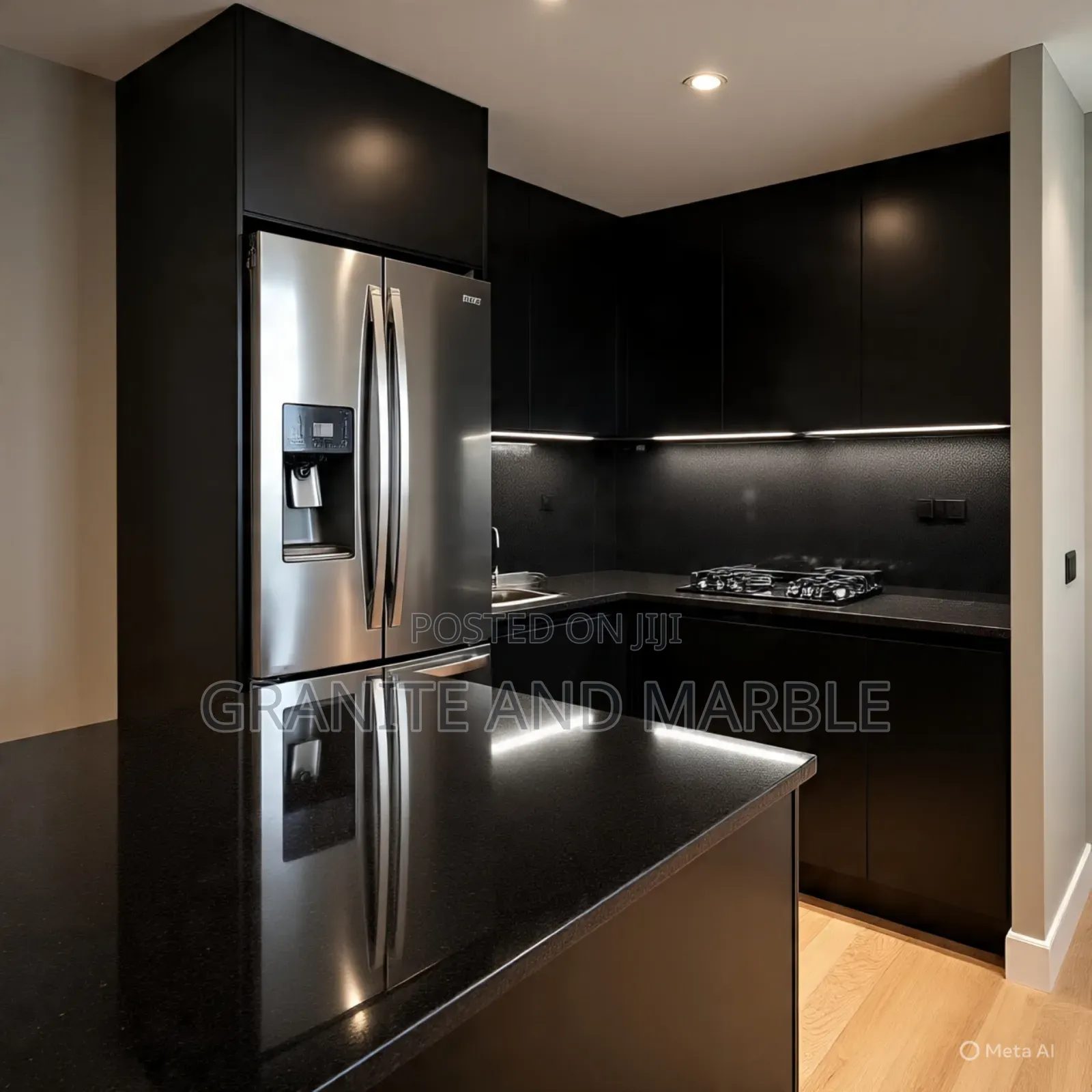 Stylish Black Granite Kitchen Tops
