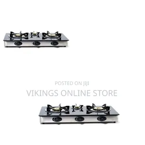 Saachi Triple Burner Gas Stove - Black