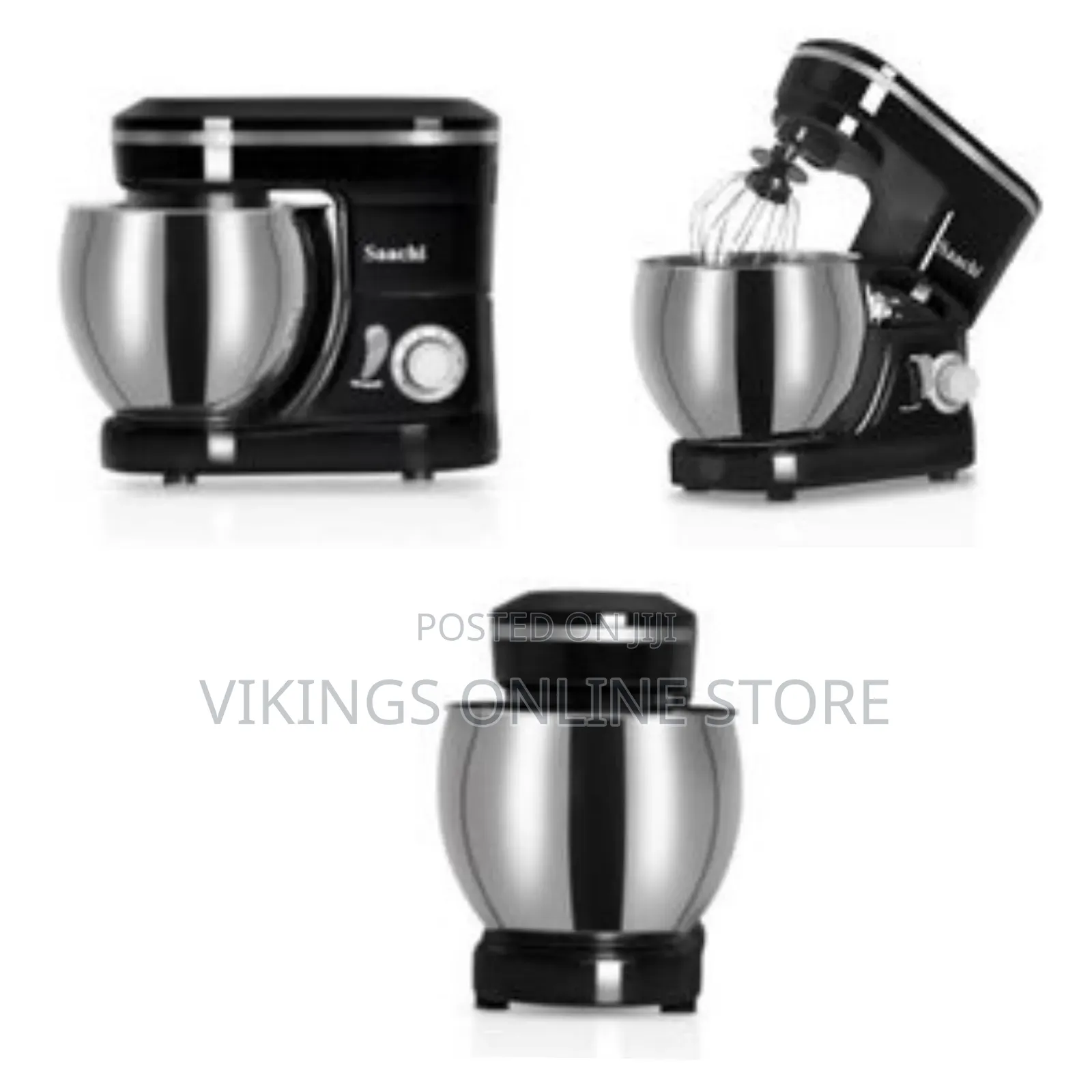 Saachi 5l Blender Dough Hand Stand Mixer Food Processor, Silver