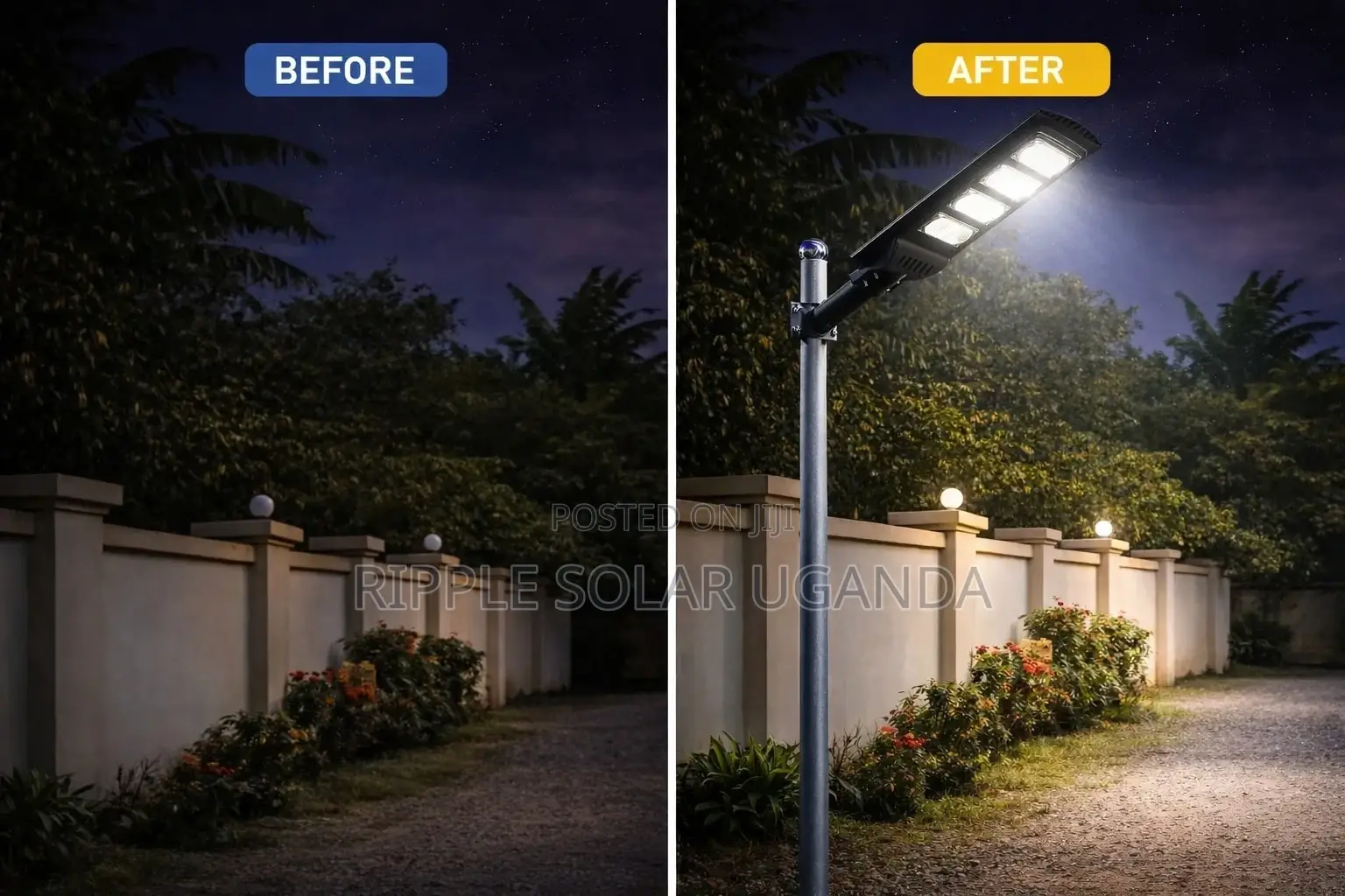 200w Solar Street Light All-in-One Waterproof Security Light Kampala