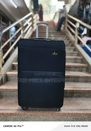 Quality Cloth Suitcases. Extra Large Size. Black Color