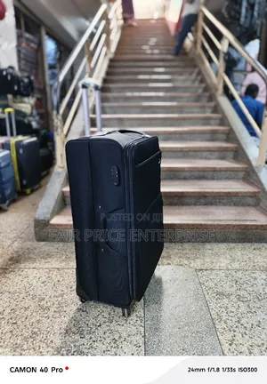 Luxury Cloth Suitcases. Small Size. Black Color