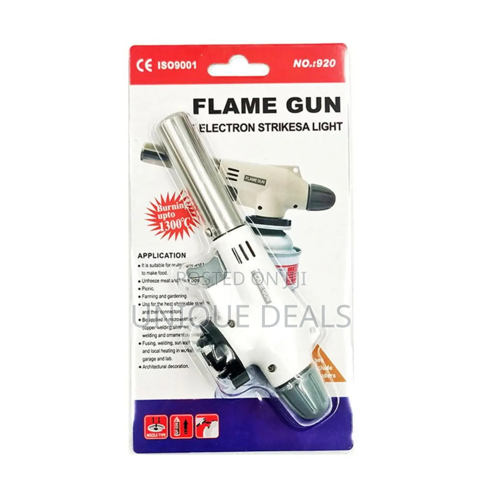Butane Gas Blow Torch Flamethrower Burner Welding Auto Ignition BBQ