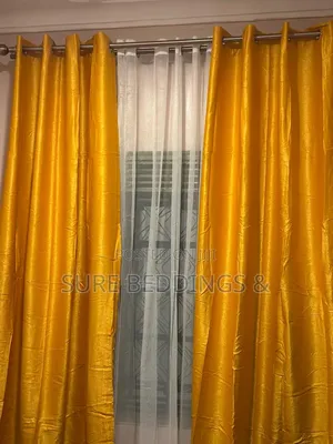 Golden 3 Pieces Curtains