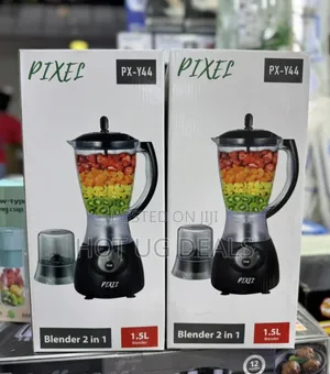 Pixel 1.5 Liters Electric Blender With Grinder 2 In1 - Black