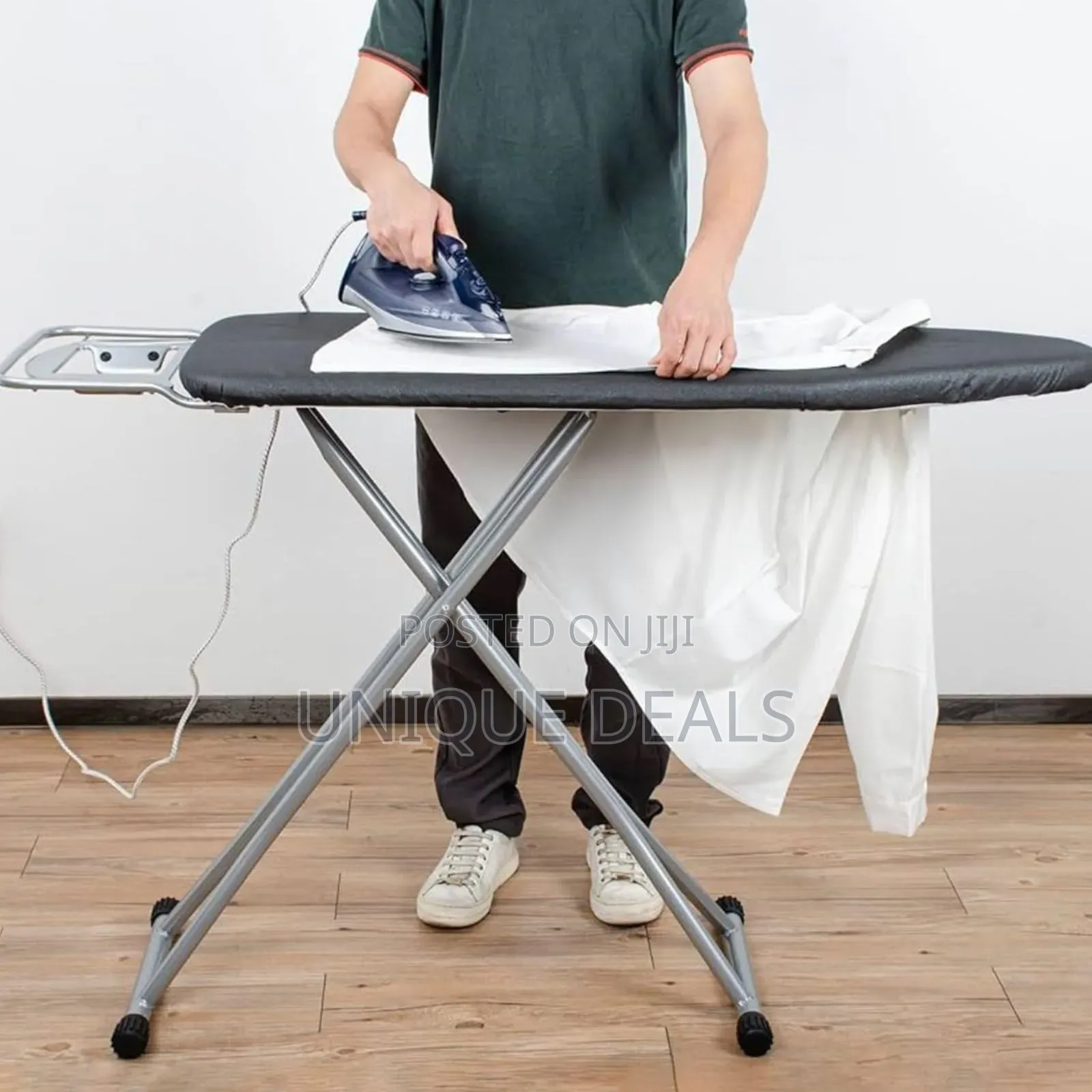 Ironing Board With Iron Rest,Adjustable Height Ironing Table