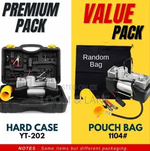 Portable 12v Dual-Cylinder Car Air Compressor and Tire Repair Kit