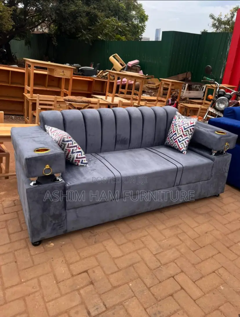 3 Seater Sofa Set / Two Arm Gray