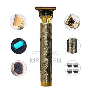 Gold-Colored Professional Rechargeable Beard and Hair Trimmer