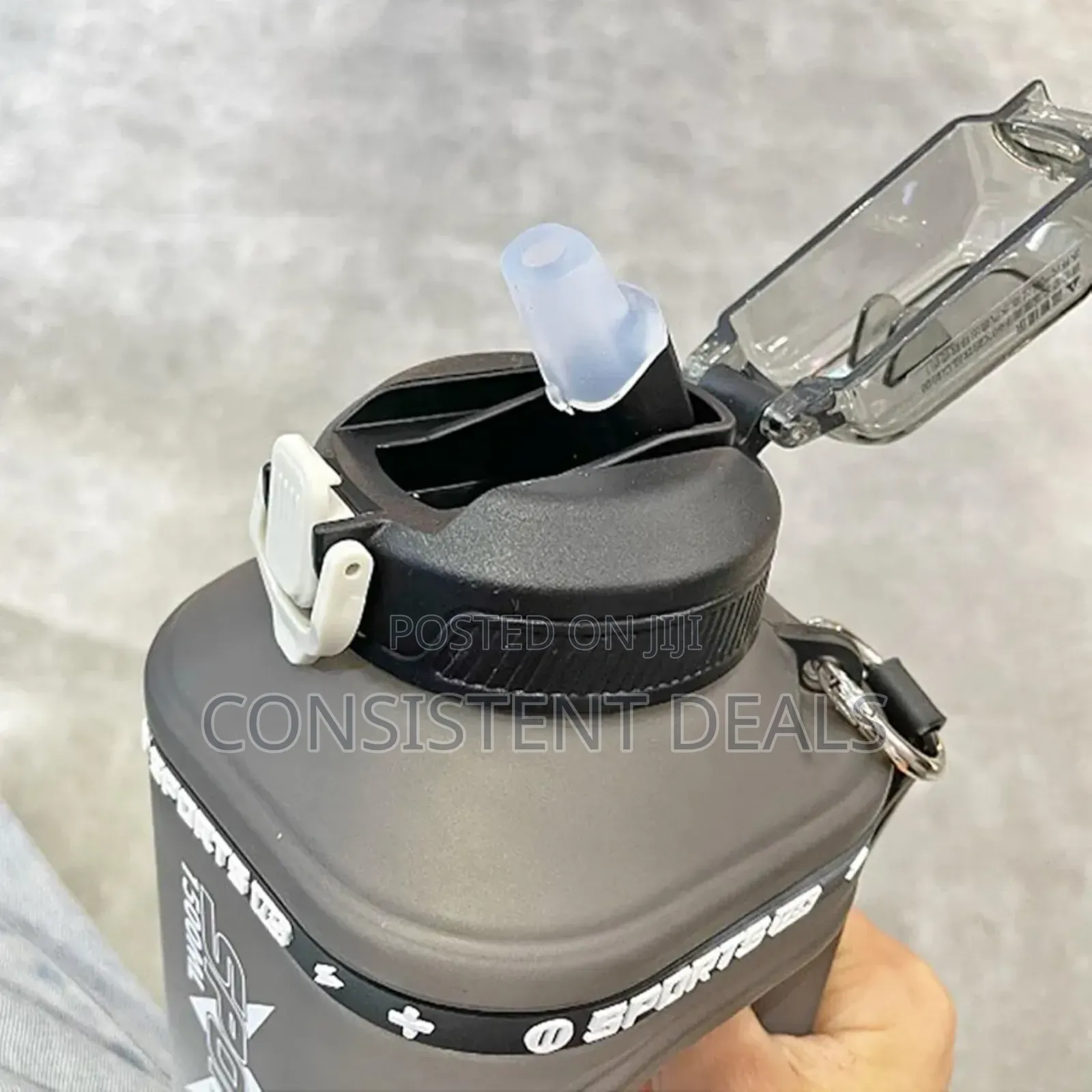 Water Bottle With Marker,1.5l Water Bottle With Handle and Straw