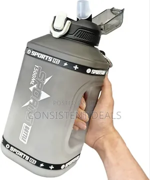 Water Bottle With Marker,1.5l Water Bottle With Handle and Straw