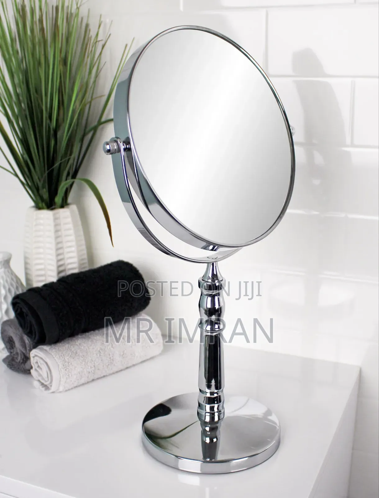 7x Magnifying Chrome Makeup Vanity Mirror