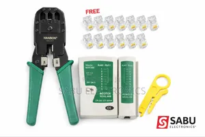 Network Tool Kit – Crimping Tool +Cable Tester + Free Rj45 Connectors