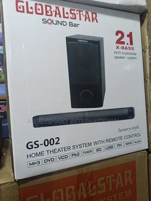 Sound Bar Gs-002, a 2.1 Channel Multimedia Speaker System.
