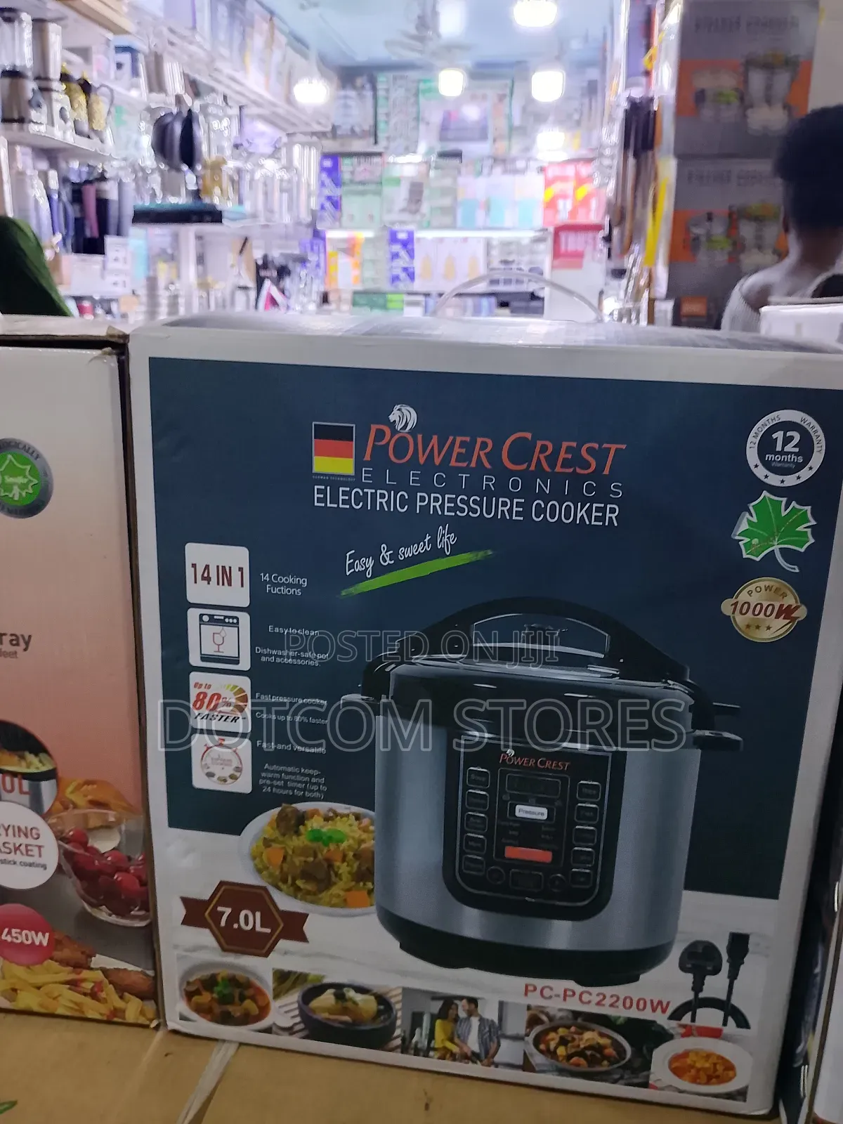 Power Crest 7.0l Electric Pressure Cooker (Model: Pc-Pc2200w).