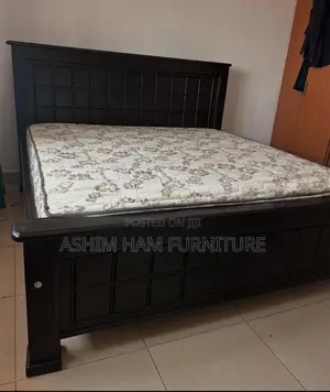 6by6 Wooden Bed in Black