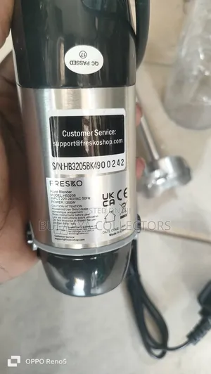 Uk Used Fresko Hand Blender, Model Hb3205.