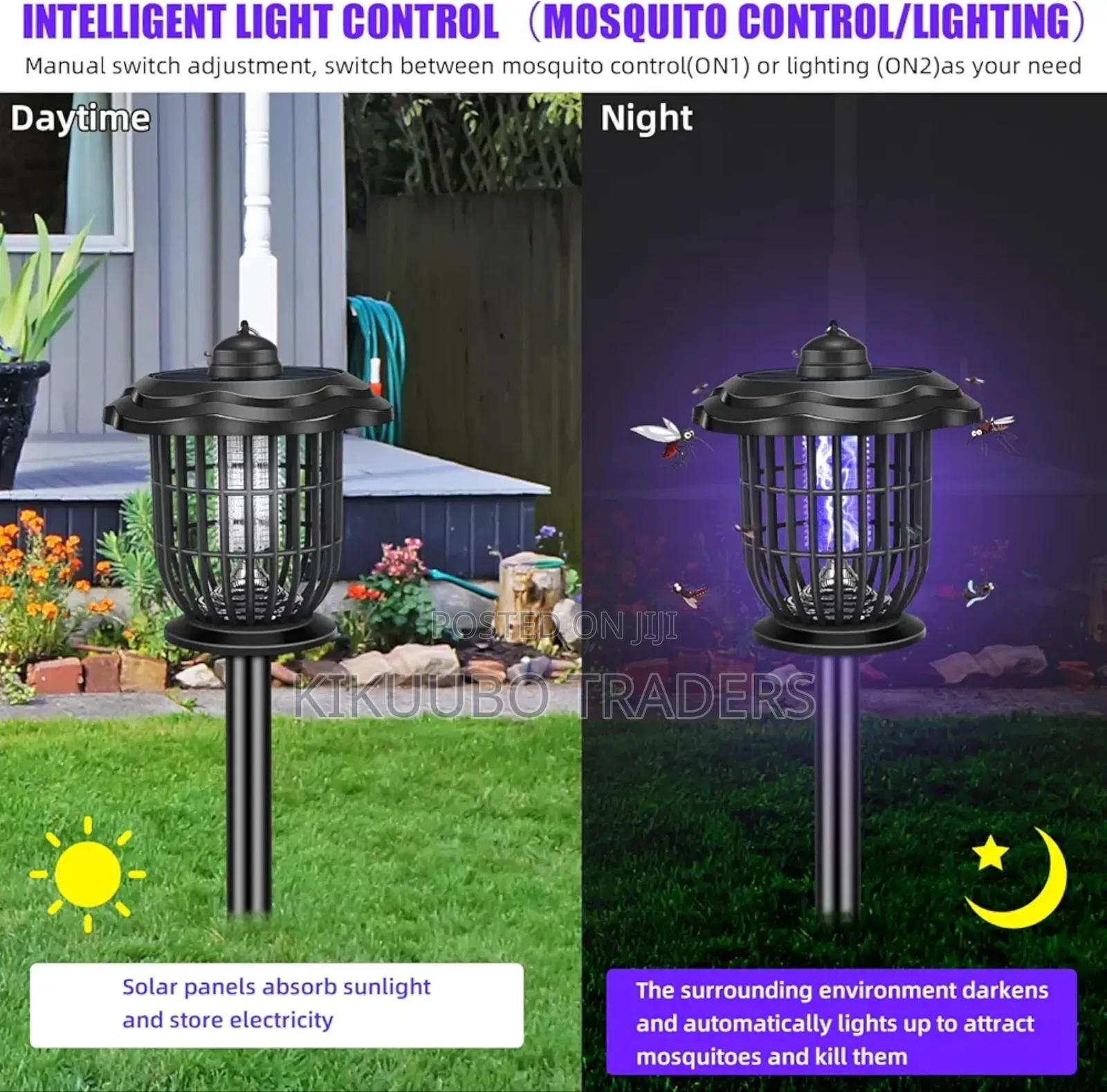 Solar Bug Zapper Outdoor Waterproof