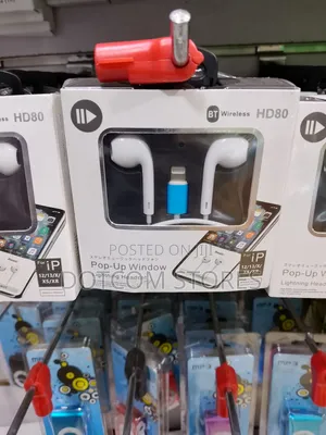 Bt Wireless Hd80" Wired Headset With a Lightning Connector.