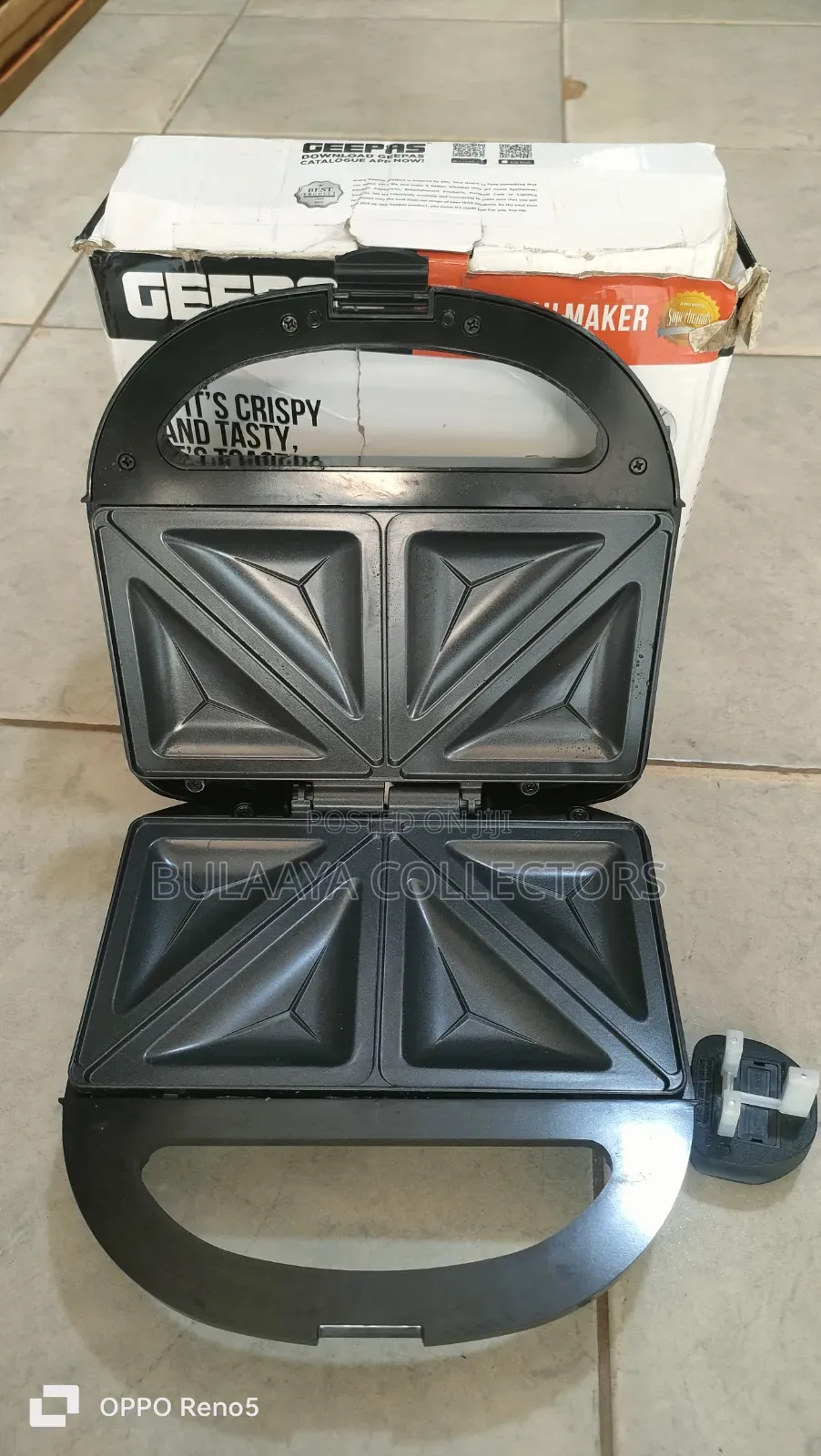Uk Used Geepas 2-Slice Sandwich Maker.