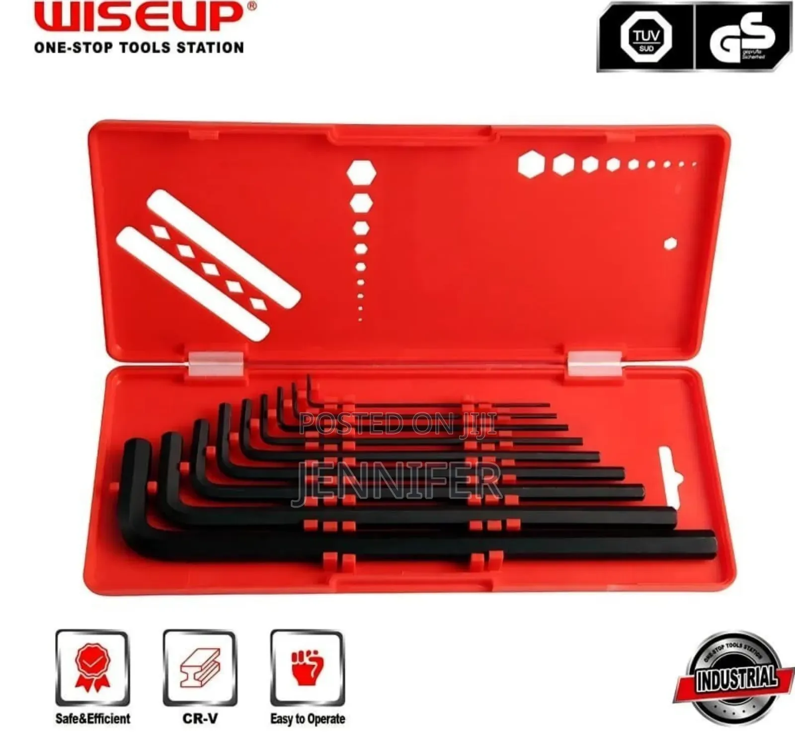 Wiseup 9-Piece Hex Key Set(Allen Wrench Set)