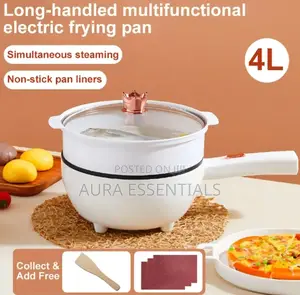 4l Multifunctional Electric Wok 2-in-1 Non-stick Electric Frying Pan
