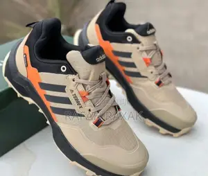 Men’S Beige Adidas Terrex Ax4 Gore-Tex Hiking Sneakers