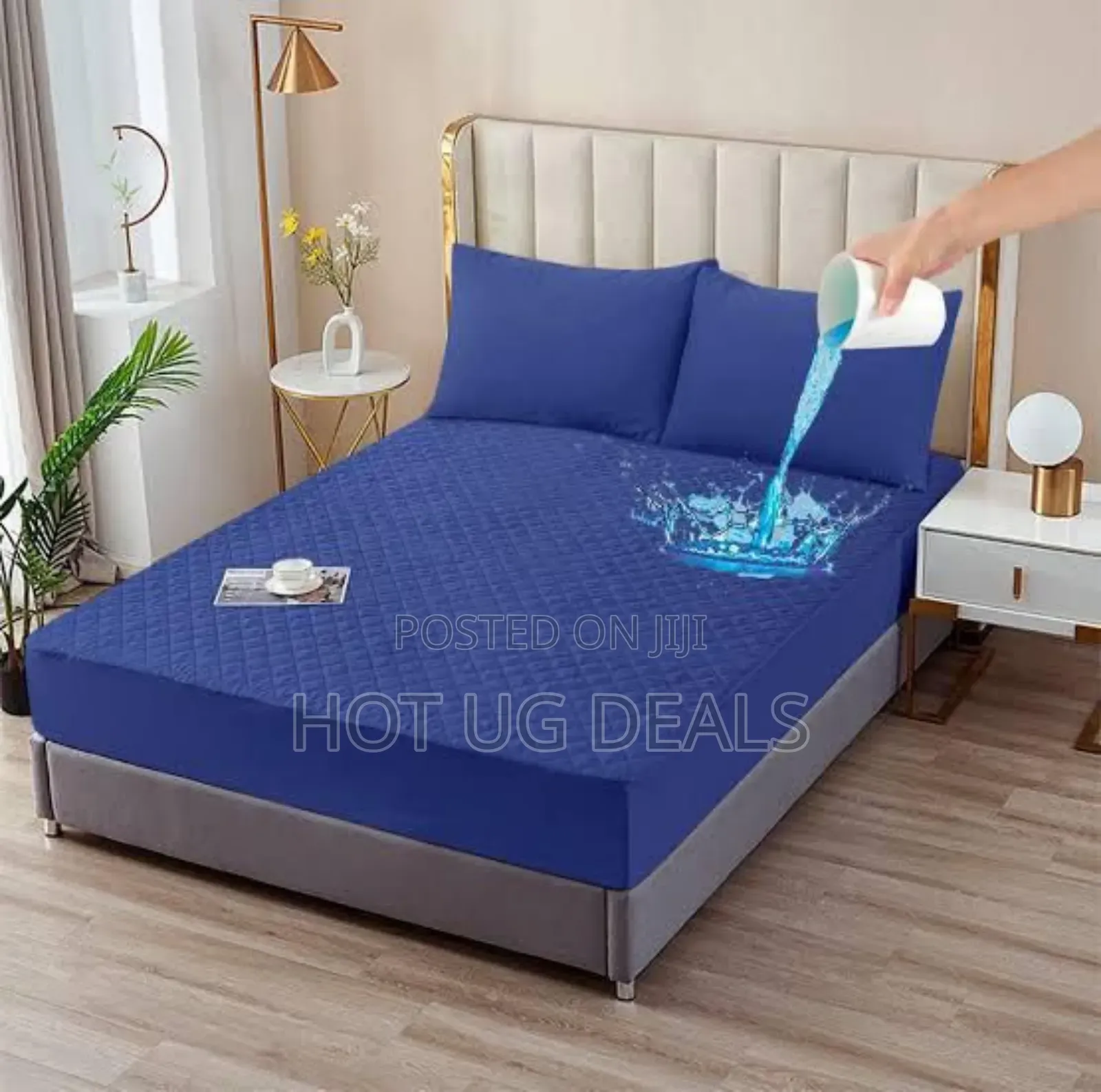 5x6 Waterproof Quilted Mattress Protector - Navy Blue