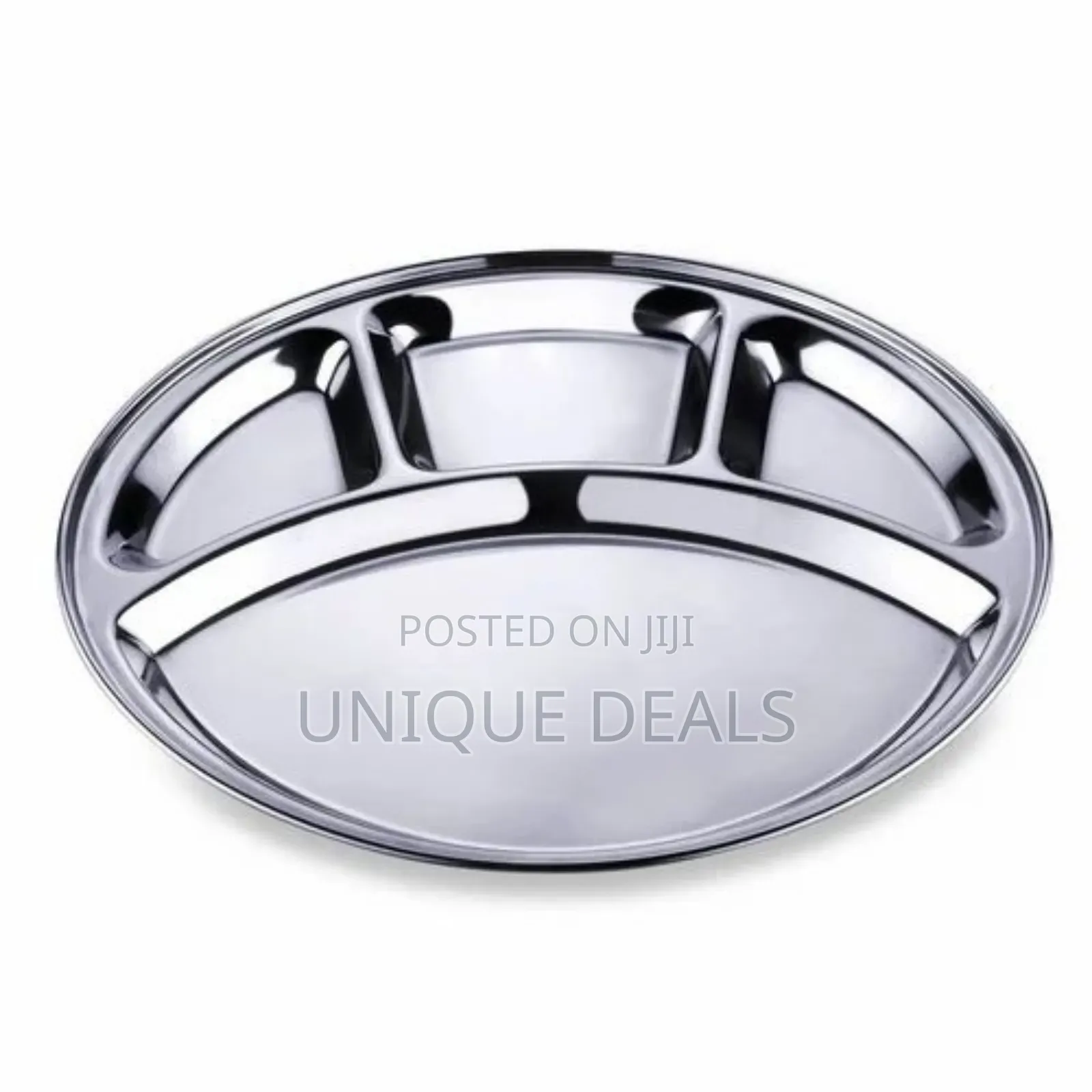 Stainless Steel Round Compartment Plate