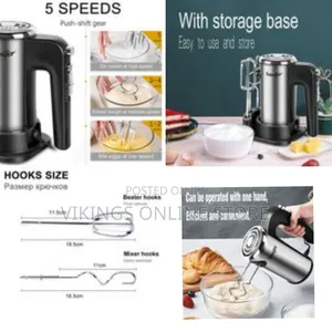 Sonifer 5 Speed Power Electric Hand Mixer /Blender/ Egg Beater -Back