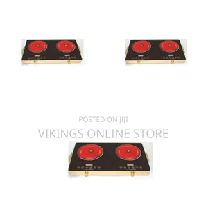 2 Burner Infrared Ceramic Induction Cooker Hot Plate Stove -Black