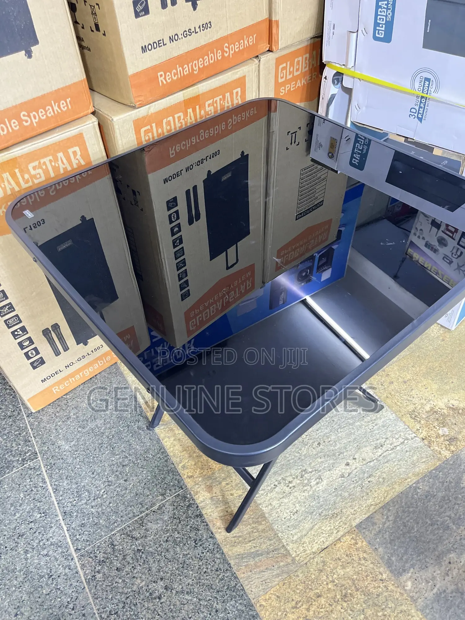 Foldable Adjustable Glass Table