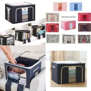 3 Pieces Of 66l Clothes Bag Organizer With Window Zipper Carry