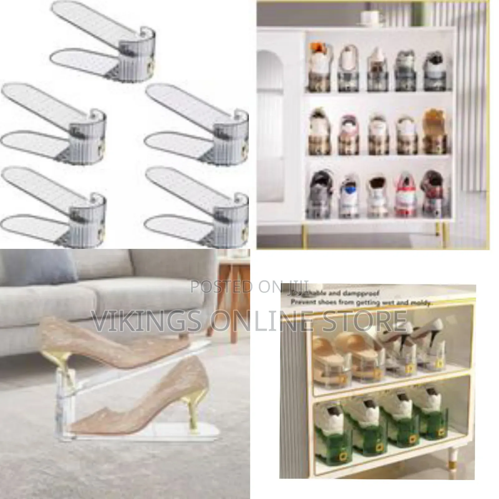 Slots Organizer for Closet, 4 Pack Stacker Shoe Rack