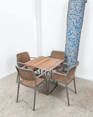 Mesh Back Plastic Chairs and Table Set Plastic Chairs and Table Set