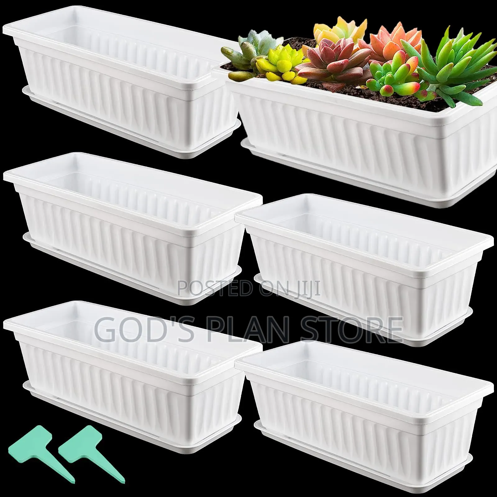Self - Watering Plastic Flower Pots Plastic Flower Pots Rectangular