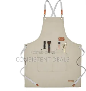 Canvas Apron Adjustable Cross-Back Work Apron