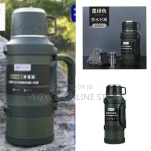 2 Liters Tea Water Separation Travel Vacuum Flask Outdoor Portable