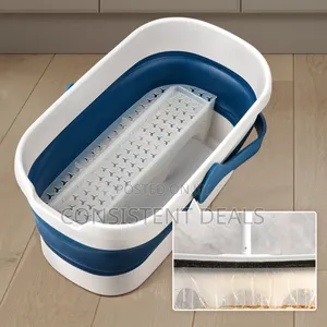 Sponge Mop With Foldable Bucket and Squeeze