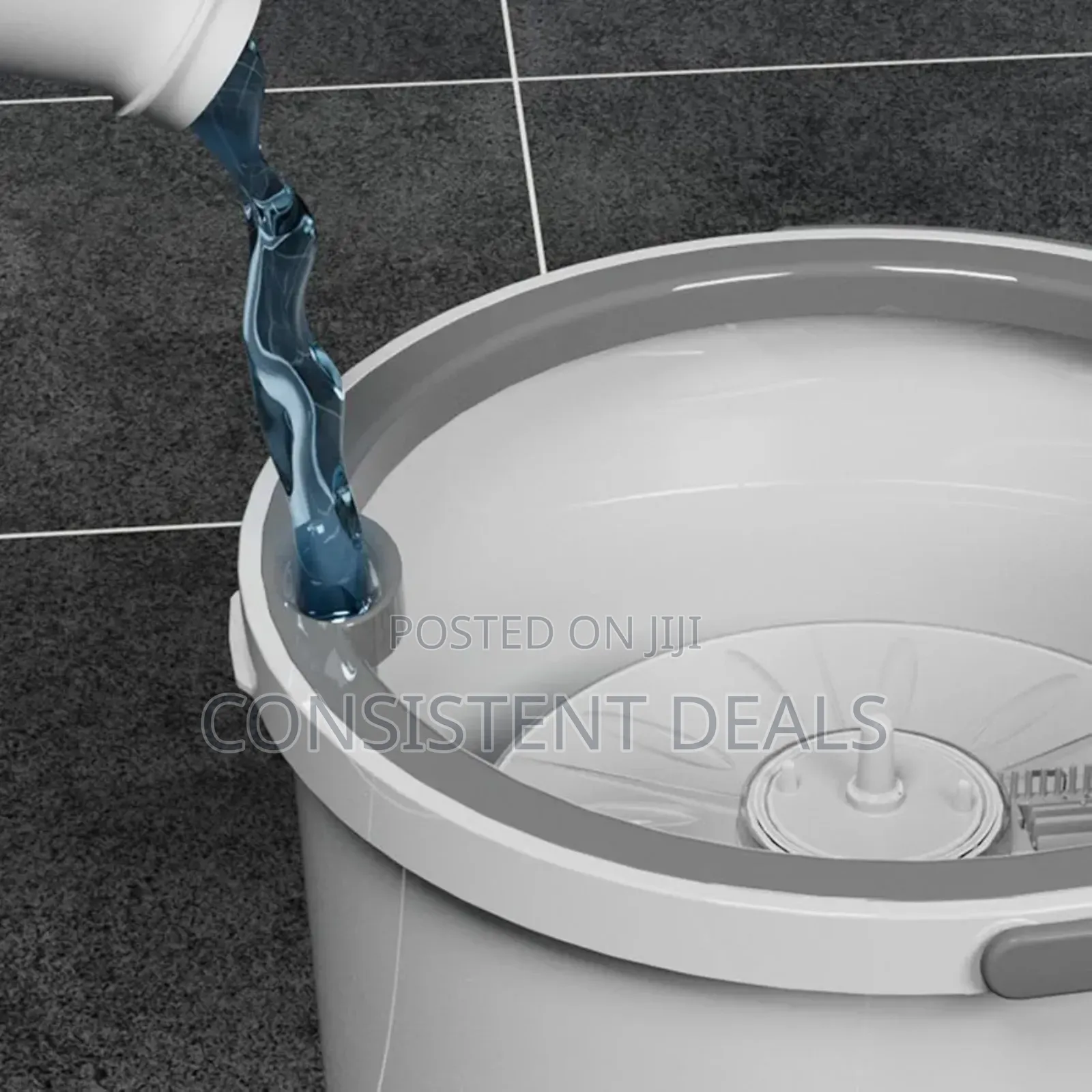 Mop and Bucket Set - Foldable Cleaning Mop With Round Bucket
