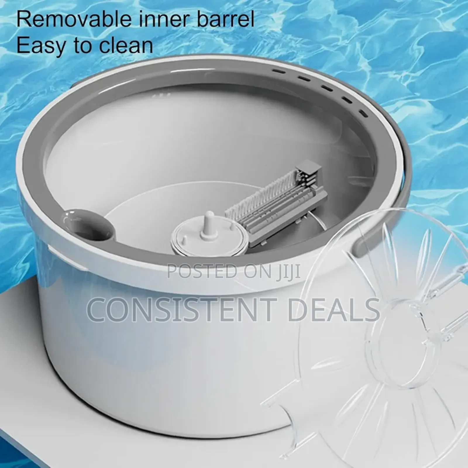 Mop and Bucket Set - Foldable Cleaning Mop With Round Bucket