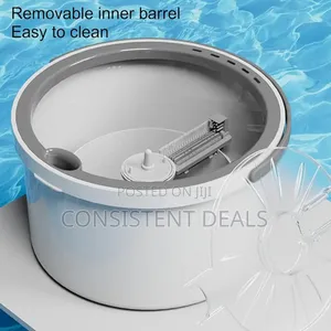 Mop and Bucket Set - Foldable Cleaning Mop With Round Bucket