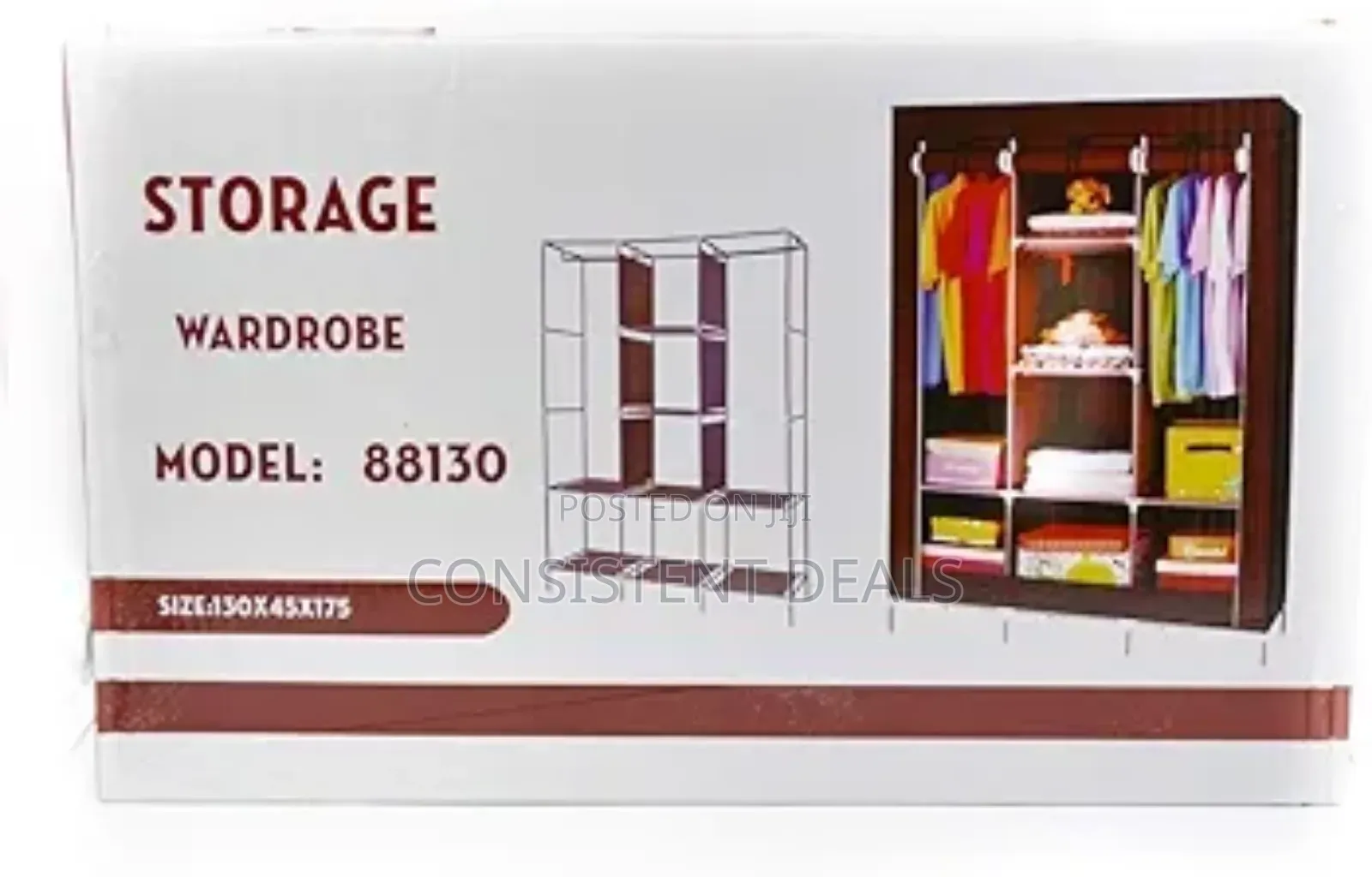 Portable Wardrobe Closet, 47 Inch Clothes Storage Organizer