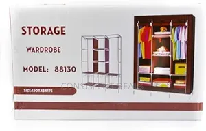 Portable Wardrobe Closet, 47 Inch Clothes Storage Organizer