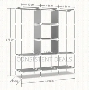 Portable Wardrobe Closet, 47 Inch Clothes Storage Organizer