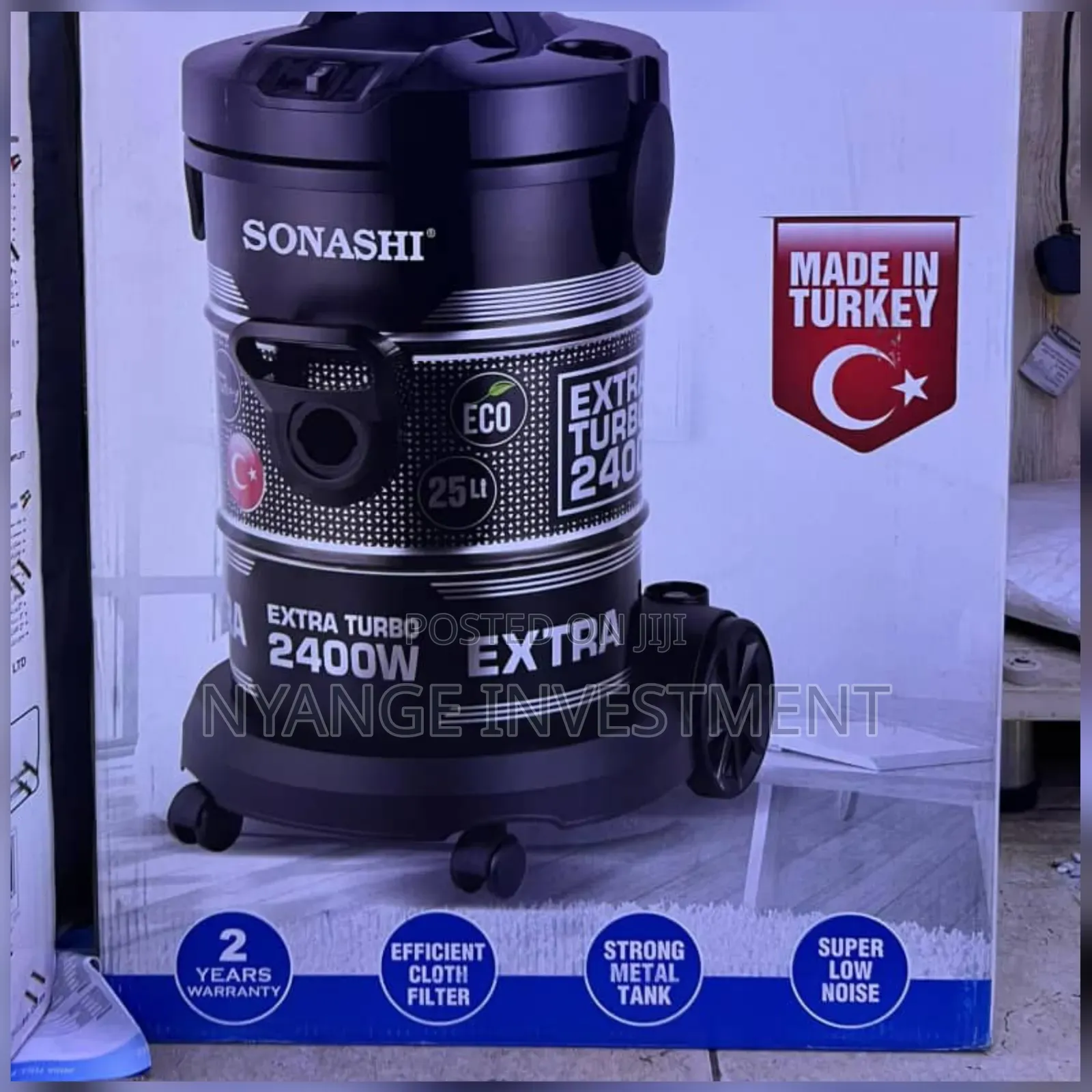 25 Litres Sonashi Vacuum Cleaner.Wet and Dry)