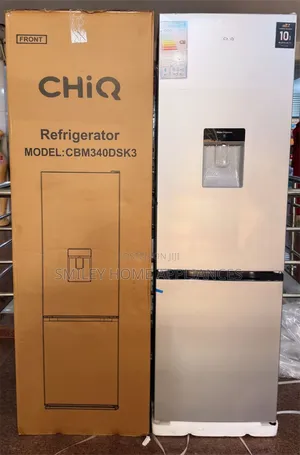 Chiq 340ltrs Double Door Refrigerator With a Water Dispenser