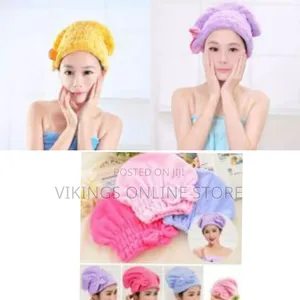 Microfiber Hair Quick Drying Towel Bath Wrap Shower Cap Turban