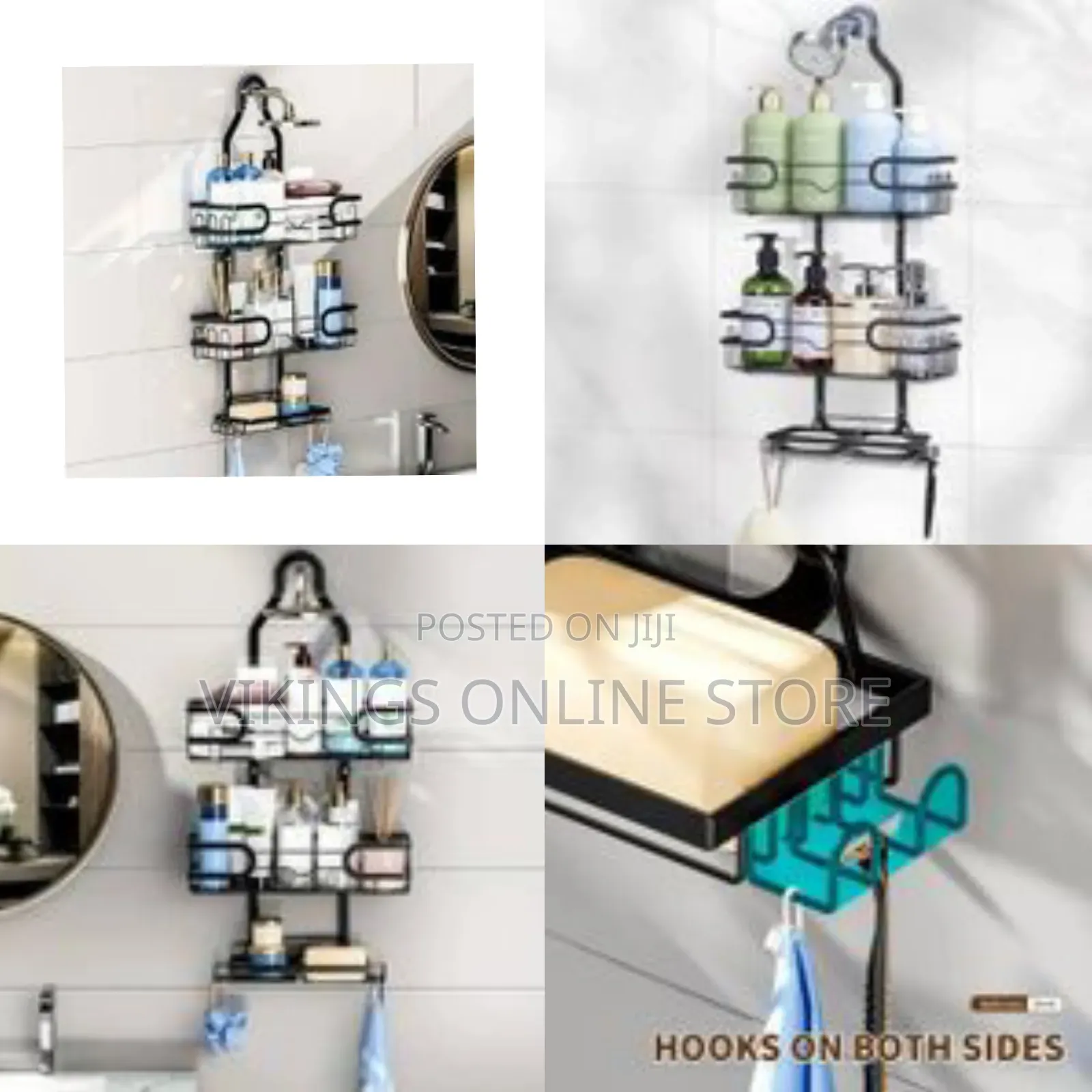 3 Tier Over Shower Head Hanging Shower Caddy Easy Installation