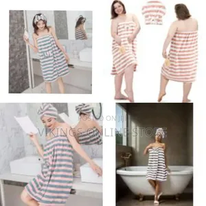 3 Piece Of Body Towel Wrap With Hair Drying Towel Adjustable Shower